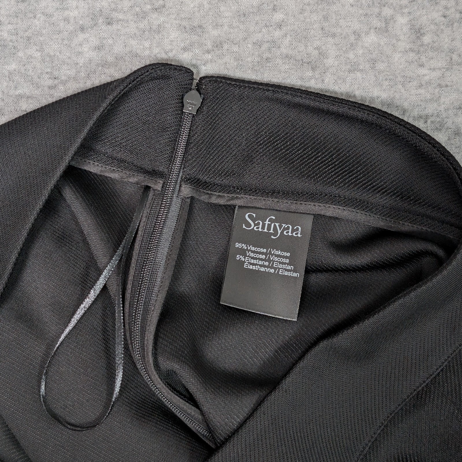 Safiyaa Lea Black Fiona Jersey Trouser Women's Size 12 Wide Leg Pants Nwt — image 5 of 8
